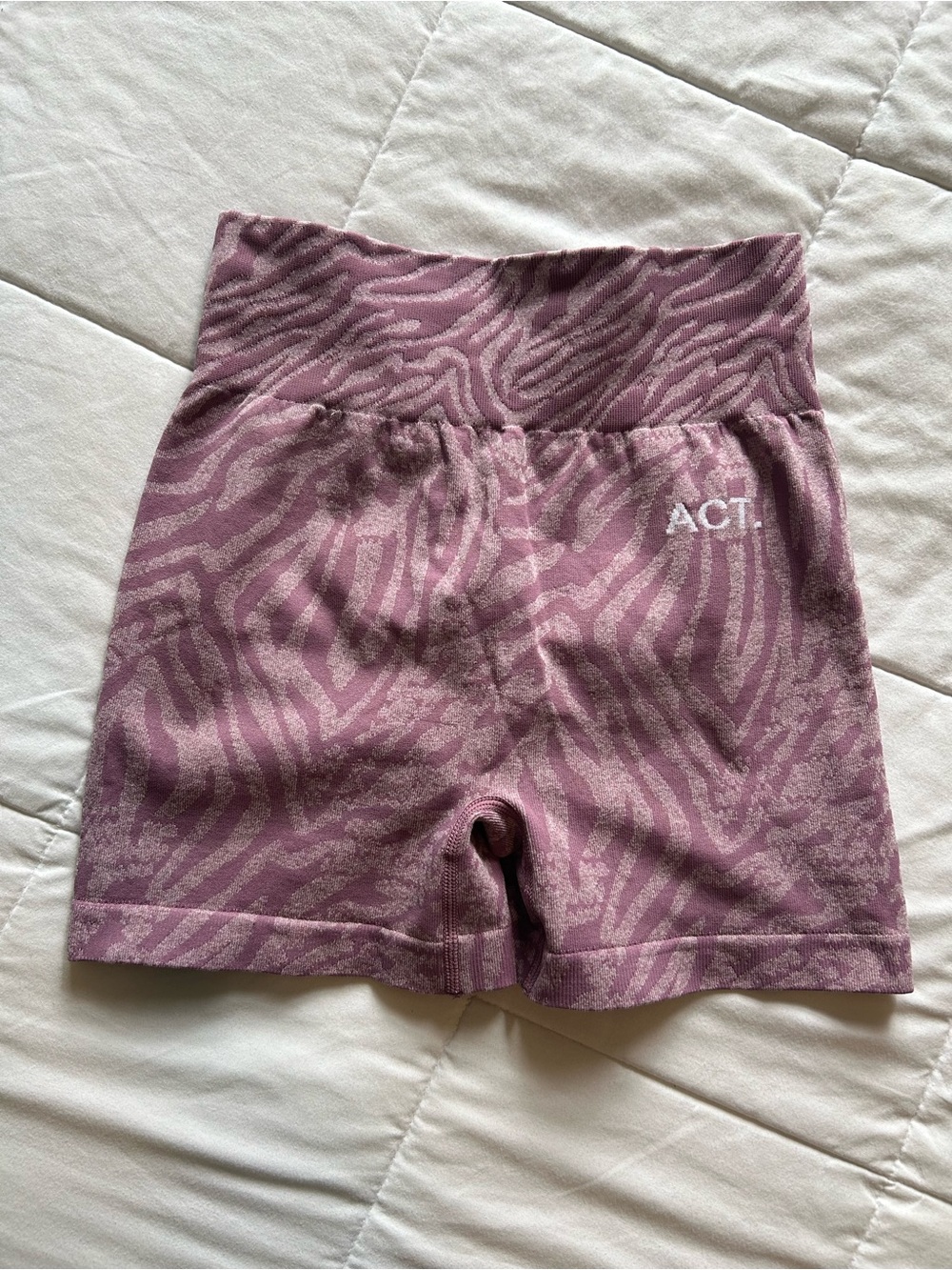 Pink Zebra-Print High-Waist Women’s Shorts